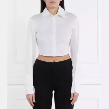 Укороченная рубашка Patrizia Pepe, белый