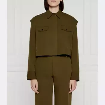 Укороченная рубашка Pinko, хаки