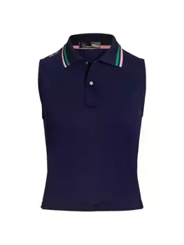Укороченная рубашка-поло без рукавов RLX для гольфа и тенниса Rlx Ralph Lauren, цвет french navy pink green