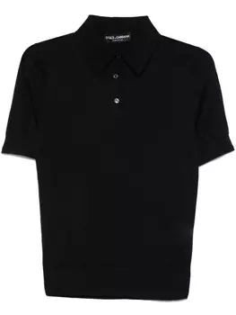 Укороченная рубашка-поло Dolce & Gabbana, черный