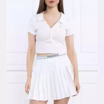 Укороченная рубашка-поло Tommy Hilfiger, белый