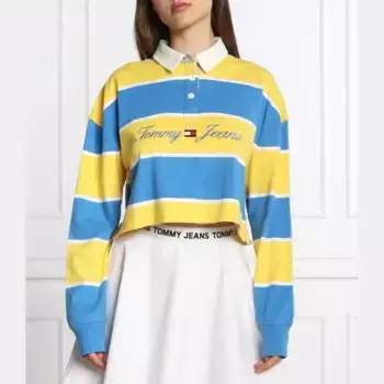 Укороченная рубашка-поло Tommy Hilfiger, желтый