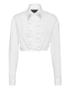 Укороченная рубашка Popeline LS PHILIPP PLEIN, белый