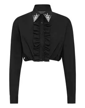 Укороченная рубашка Popeline LS PHILIPP PLEIN, черный
