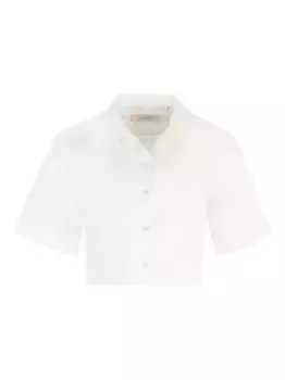 Укороченная рубашка с короткими рукавами EQUIPMENT, белый