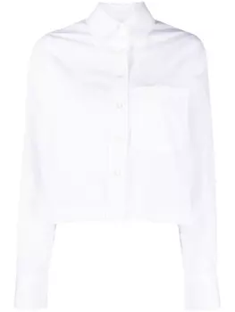 Укороченная рубашка с косым воротником Closed, белый