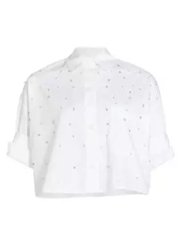 Укороченная рубашка с кристаллами Next Ex TWP, белый