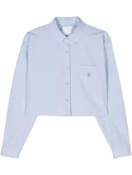 Укороченная рубашка с логотипом Givenchy, синий