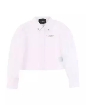 Укороченная рубашка с логотипом John Richmond, белый