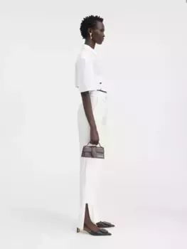 Укороченная рубашка с поясом La Bari Jacquemus, белый