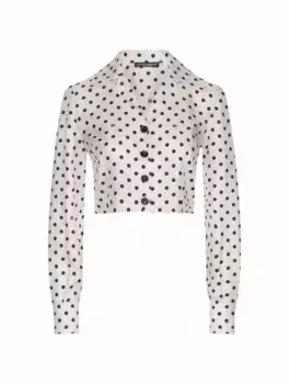 Укороченная рубашка с принтом Dolce&Gabbana, белый