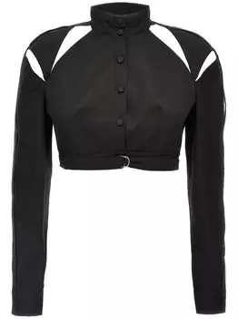 Укороченная рубашка с вырезом Giovanni Bedin, черный