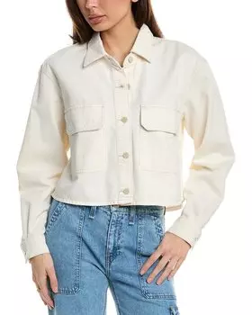 Укороченная рубашка свободного кроя на пуговицах от HUDSON Jeans, синий