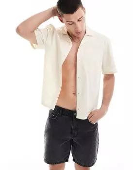 Укороченная рубашка свободного кроя с короткими рукавами Hollister