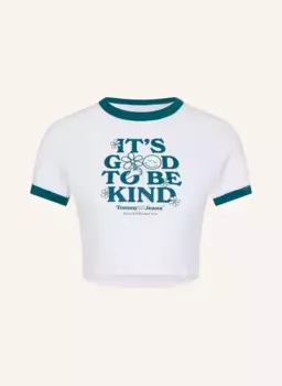 Укороченная рубашка Tommy Jeans, белый