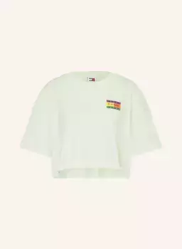 Укороченная рубашка Tommy Jeans, зеленый