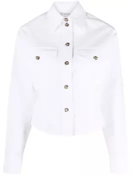 Укороченная рубашка Victoria Beckham, белый