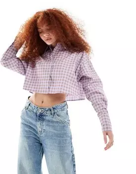 Укороченная рубашка в клетку ASOS DESIGN Ultimate