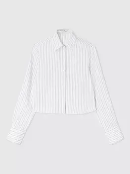 Укороченная рубашка в мелкую полоску Ermanno Scervino, белый