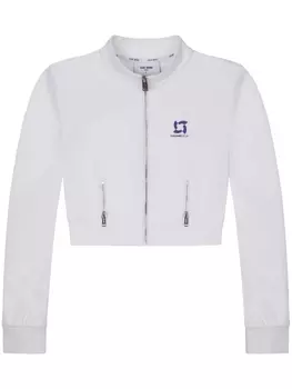 Укороченная спортивная куртка с логотипом TEAM WANG design, белый