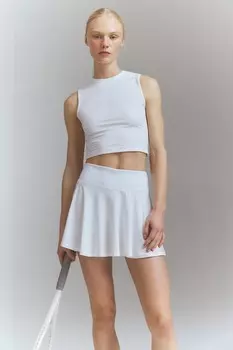 Укороченная спортивная рубашка из материала drymove H&M, белый