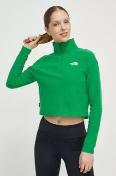 Укороченная спортивная толстовка 100 Glacier The North Face, зеленый