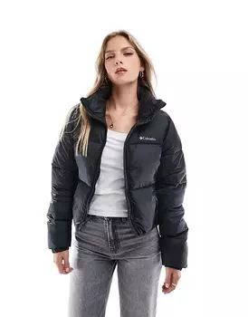 Укороченная стеганая куртка Puffect II черного цвета Columbia