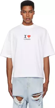 Укороченная свободная футболка «I Love Logos» VETEMENTS