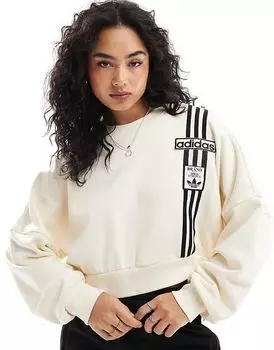 Укороченная толстовка Adibreak белого цвета adidas Originals