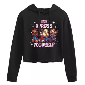 Укороченная толстовка Bratz Xpress Yourself для юниоров Licensed Character, черный