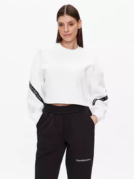 Укороченная толстовка Calvin Klein, белый