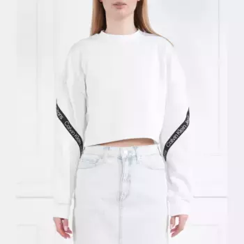 Укороченная толстовка Calvin Klein, белый