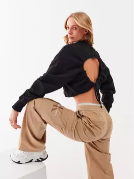 Укороченная толстовка Calvin Klein, черный