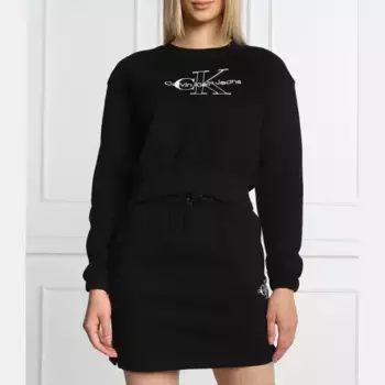 Укороченная толстовка Calvin Klein, черный