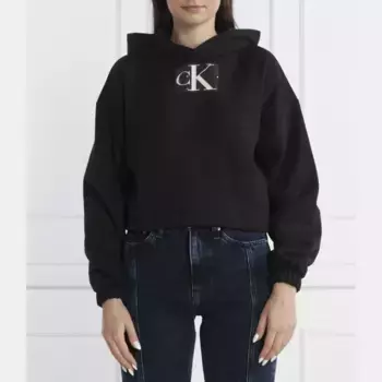 Укороченная толстовка Calvin Klein, черный