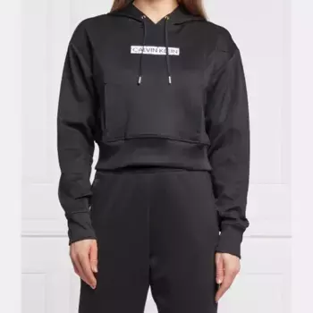 Укороченная толстовка Calvin Klein, черный