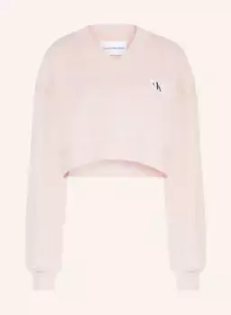 Укороченная толстовка Calvin Klein Jeans, розовый