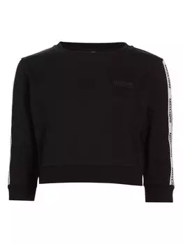 Укороченная толстовка Core Stretch из хлопка Moschino, черный