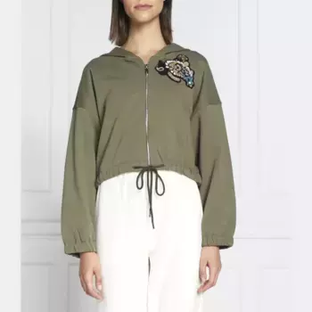 Укороченная толстовка Crypt Max&Co., зеленый