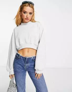 Укороченная толстовка цвета ледяного мергеля ASOS DESIGN 00s