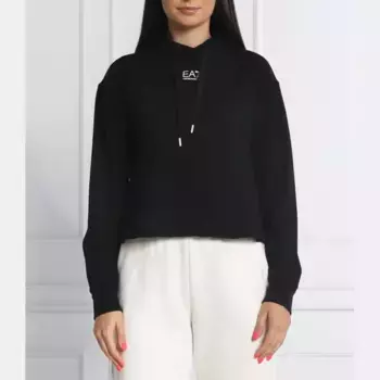 Укороченная толстовка Ea7, черный