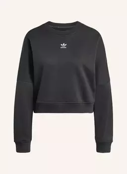 Укороченная толстовка ess Crew Adidas Originals, черный