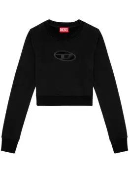 Укороченная толстовка F-Slimmy-Od DIESEL, черный