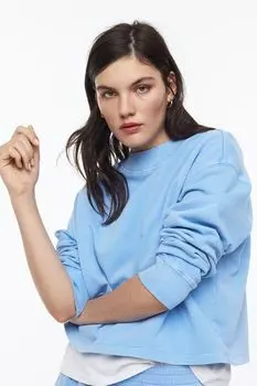 Укороченная толстовка H&M, синий