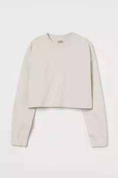 Укороченная толстовка H&amp;M, светло-бежевый