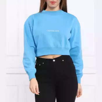 Укороченная толстовка Institution Calvin Klein, синий