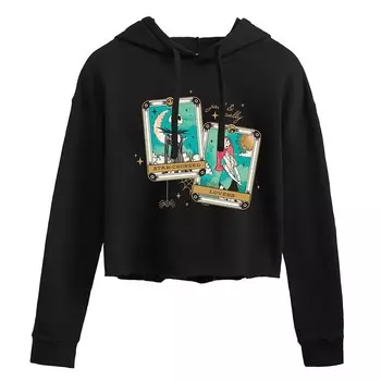 Укороченная толстовка «Любители Джека и Салли Джуниорс» Disney's «Кошмар перед Рождеством», черный