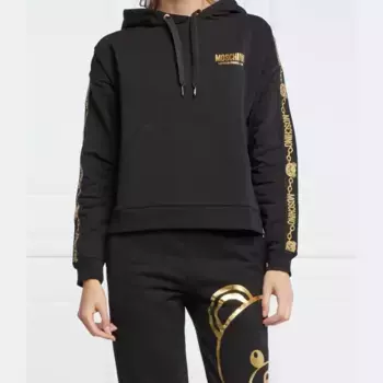 Укороченная толстовка Moschino, черный