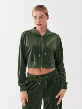 Укороченная толстовка Only, зеленый