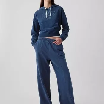 Укороченная толстовка оверсайз с логотипом Gap, синий